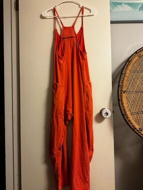 Free People Coral Orange Hot shot Onsie Size XS
